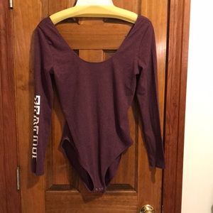 Victoria's Secret Pink Body Suit Burgundy VGUC Size Lg